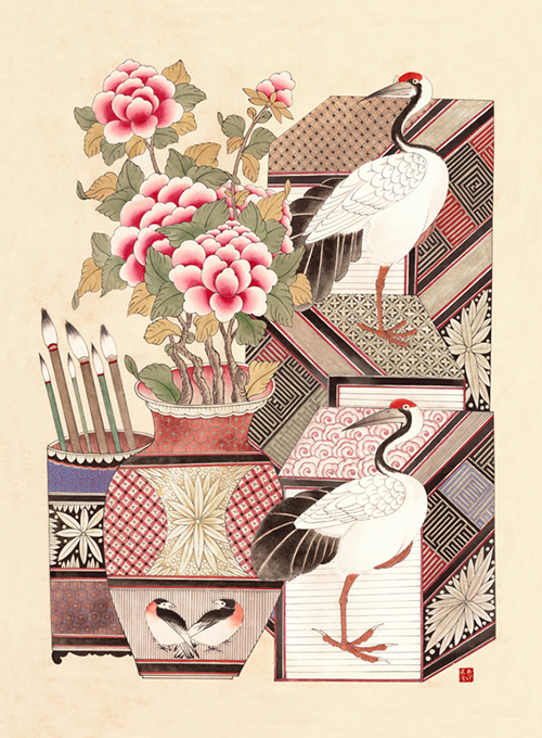 민화가인 - 기명절지도 3