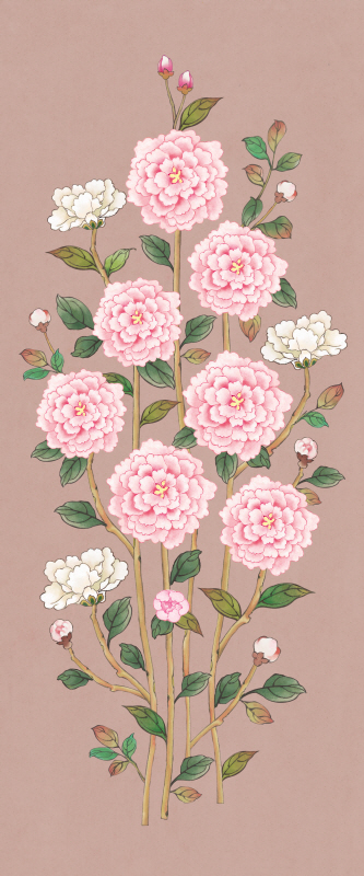 이숙자 - 긴꽃가지 가을 핑크