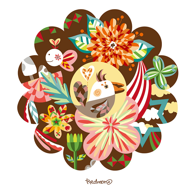 레드몽 - 꽃의 숲-브라운