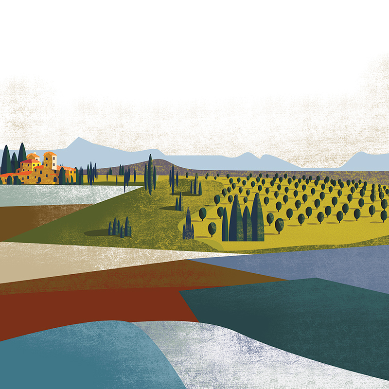 아크틱 프레임 - Illustrated Italian Landscape Ⅱ