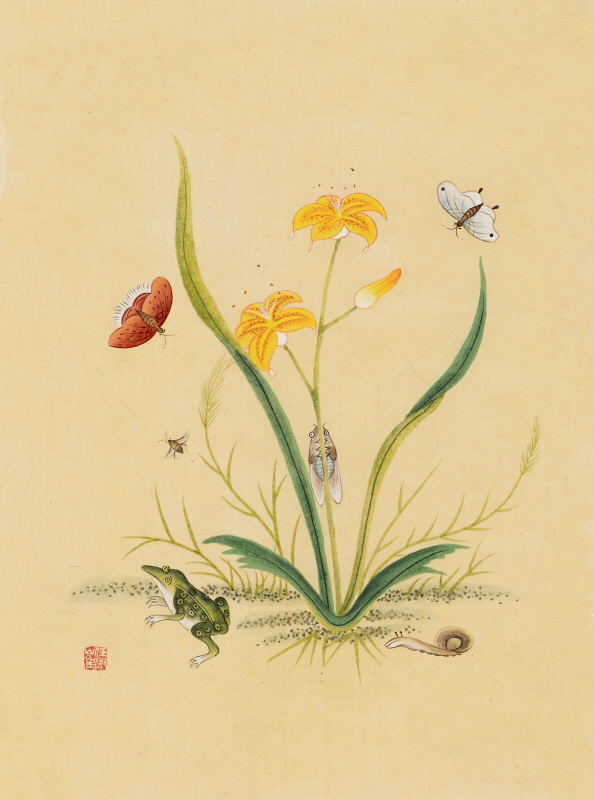 최임숙 - 신사임당 (초충도_원추리와 개구리)