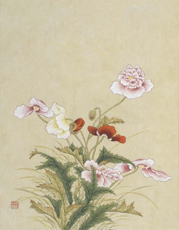 최임숙 - 신사임당 (화조도 12폭 양귀비)