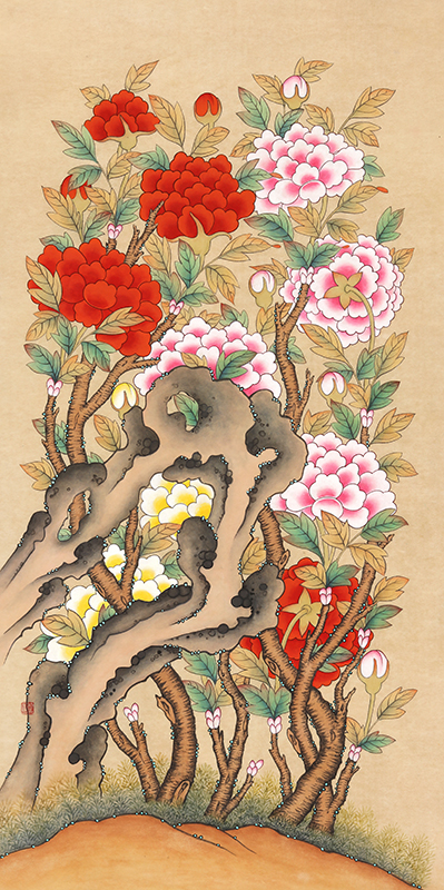 박정은 - 모란괴석도 Ⅱ