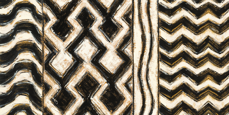 셜리 노박 - Black and Gold Geometric VII