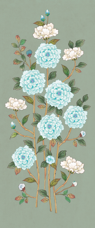 이숙자 - 긴꽃가지 가을 카키