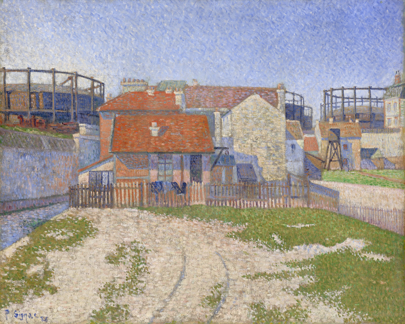 폴 시냐크 - Gasom eters at Clichy, 1886