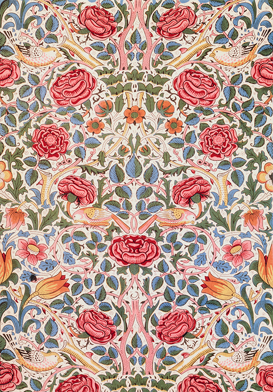 윌리엄 모리스 - Rose Furnishing Fabric, 1883