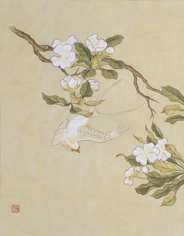 최임숙 - 신사임당 (화조도 12폭 흰제비와 배꽃)