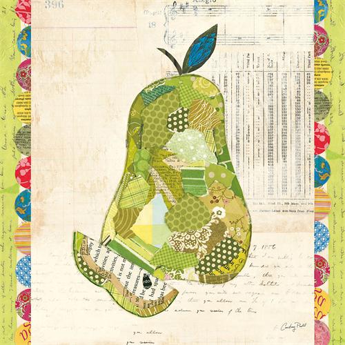 코트니 프랄 - Fruit Collage III-Pear