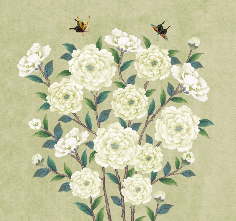 이숙자 - 꽃가지 네츄럴 단초록