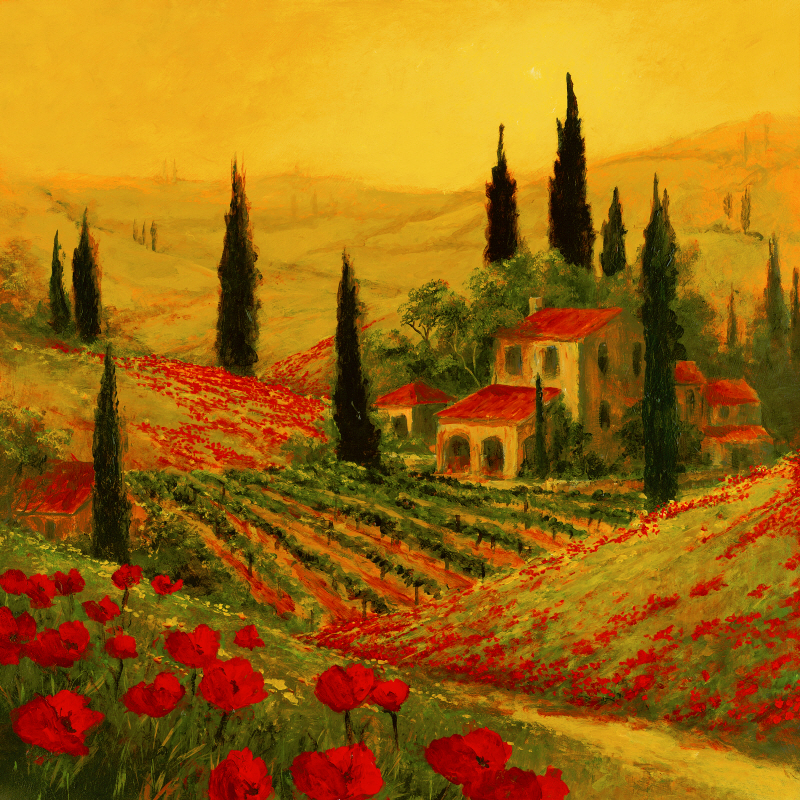 아트 프론코위크 - Poppies of Toscano II