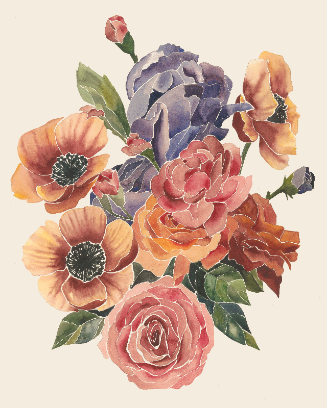 그레이스 포프 - Stained Glass Posy I