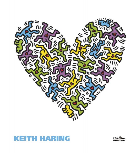 키스해링 - Untitled, 1985 (heart)