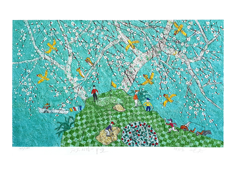 이왈종 - 제주생활의 중도 Golf Skyblue