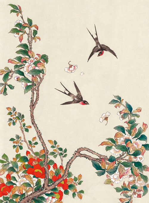 민화가인 - 화조도 2