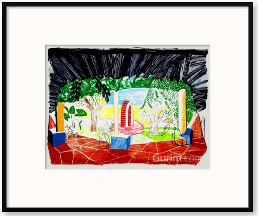 데이비드 호크니 - Views of Hotel Well I, 1984-5 (호텔 우물의 경관 I)