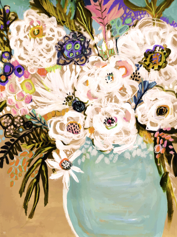 카렌 필즈 - Summer Flowers in a Vase I