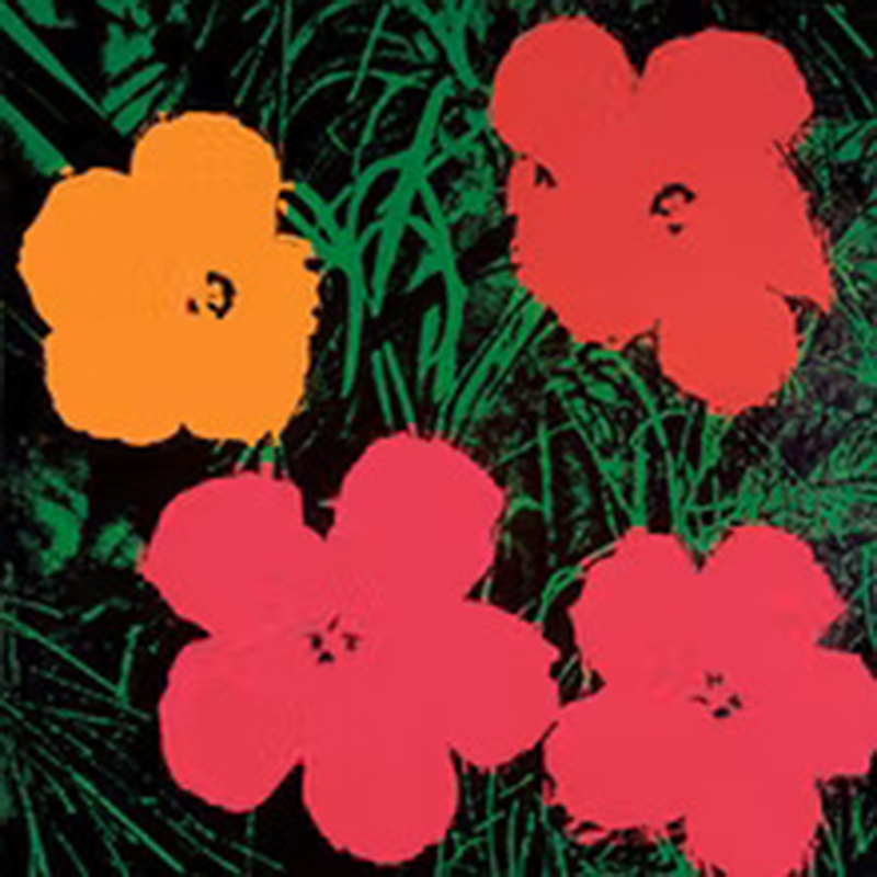 앤디 워홀 - Flowers, C.1964 (1 Red, 1 Yellow, 2 Pink)