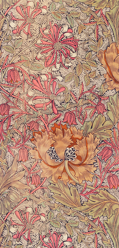 윌리엄 모리스 - Honeysuckle Furnishing Fabric, 1876