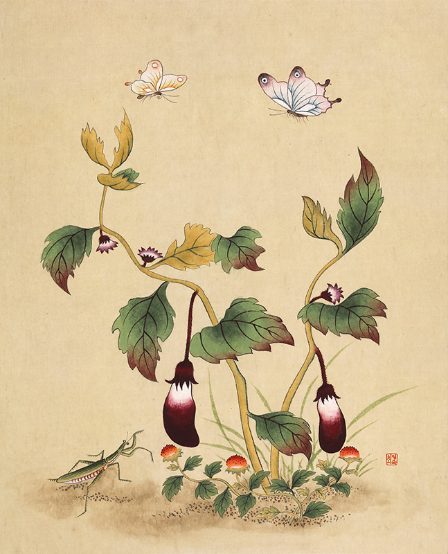 최임숙 - 신사임당 (초충도_가지와 범땅개)