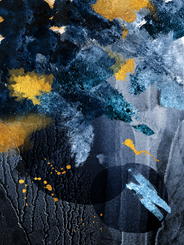 어반 에피파니 - Abstract Blue and Gold