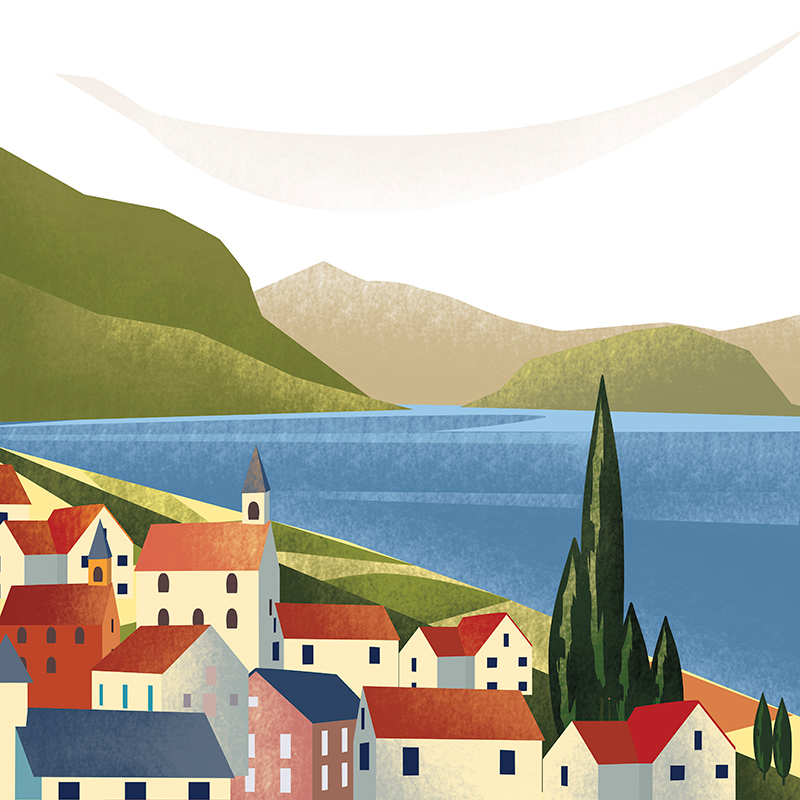 아크틱 프레임 - Illustrated Italian Landscape Ⅷ