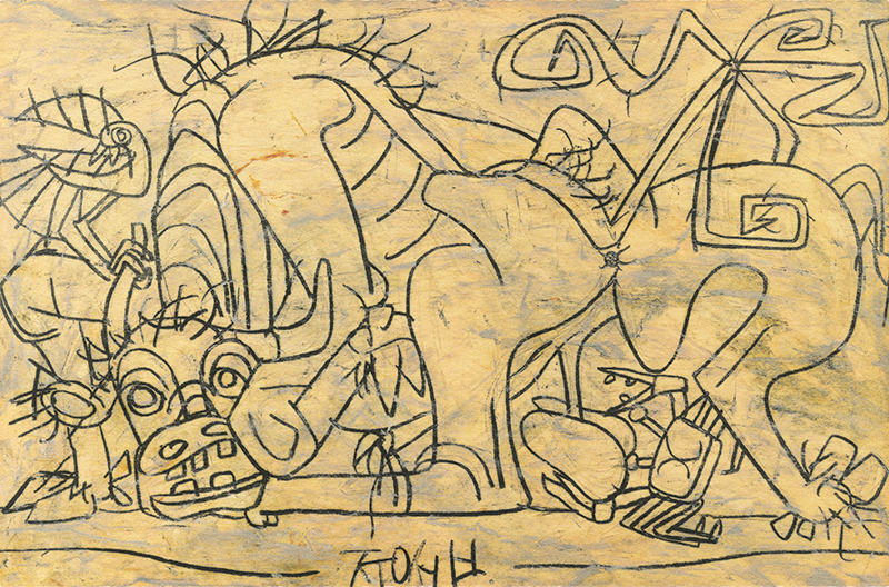 이중섭 - 소와 새와 게