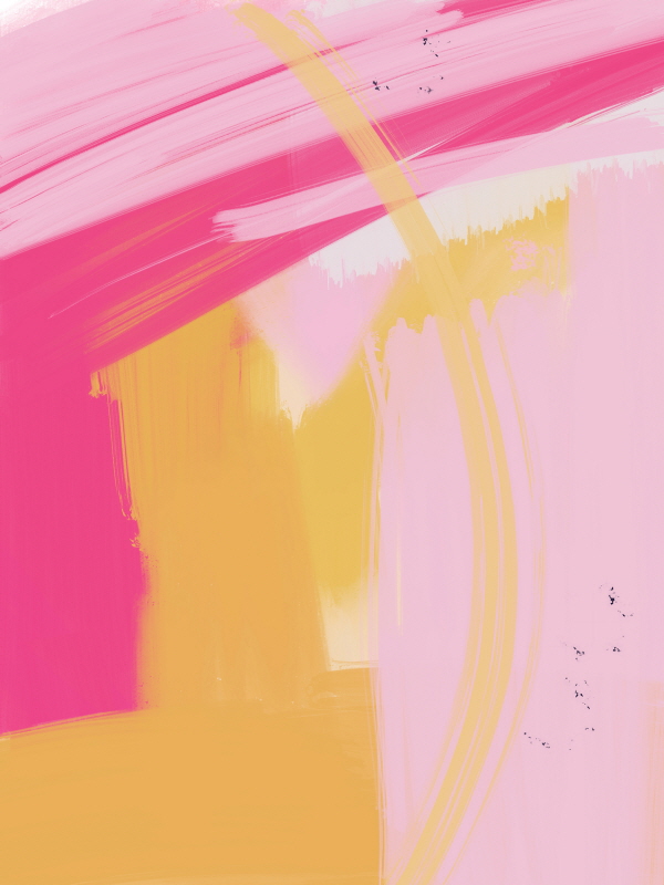 레아 스트라츠마 - PInk And Yellow Abstract