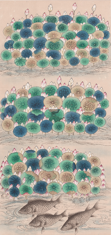 민화가인 - 연화도 8폭병 1