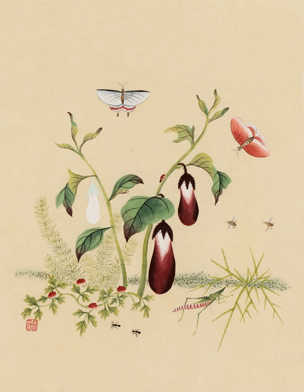 최임숙 - 신사임당 (초충도_가지와 방아개비)