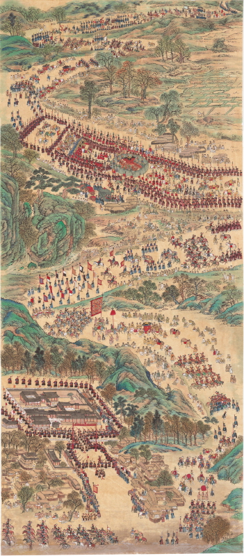 민화가인 - 화성능행도8폭 2 (환어행렬도)