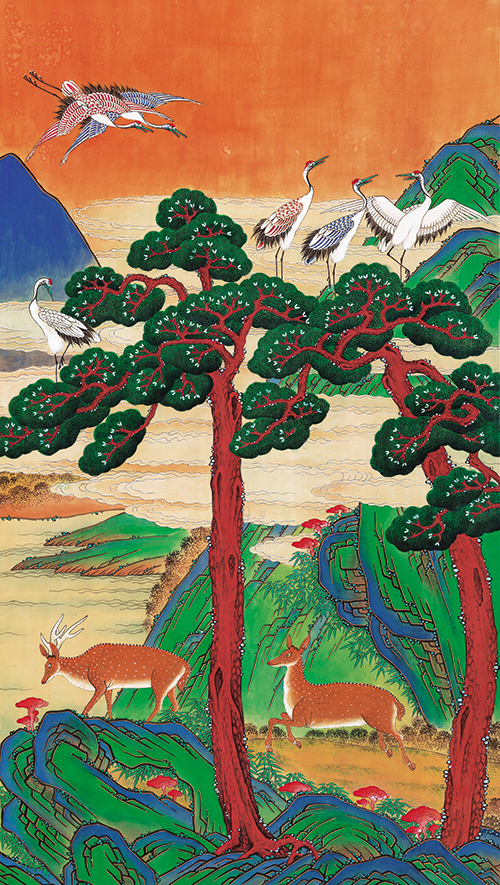 민화가인 - 십장생도 10폭 2