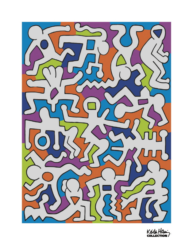 키스해링 - Untitled (Palladium Backdrop), 1985