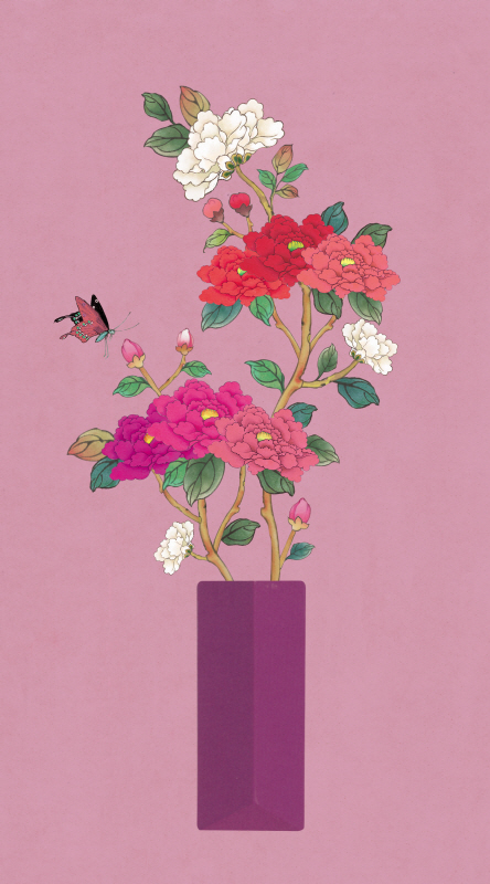 이숙자 - 꽃병 봄 분홍