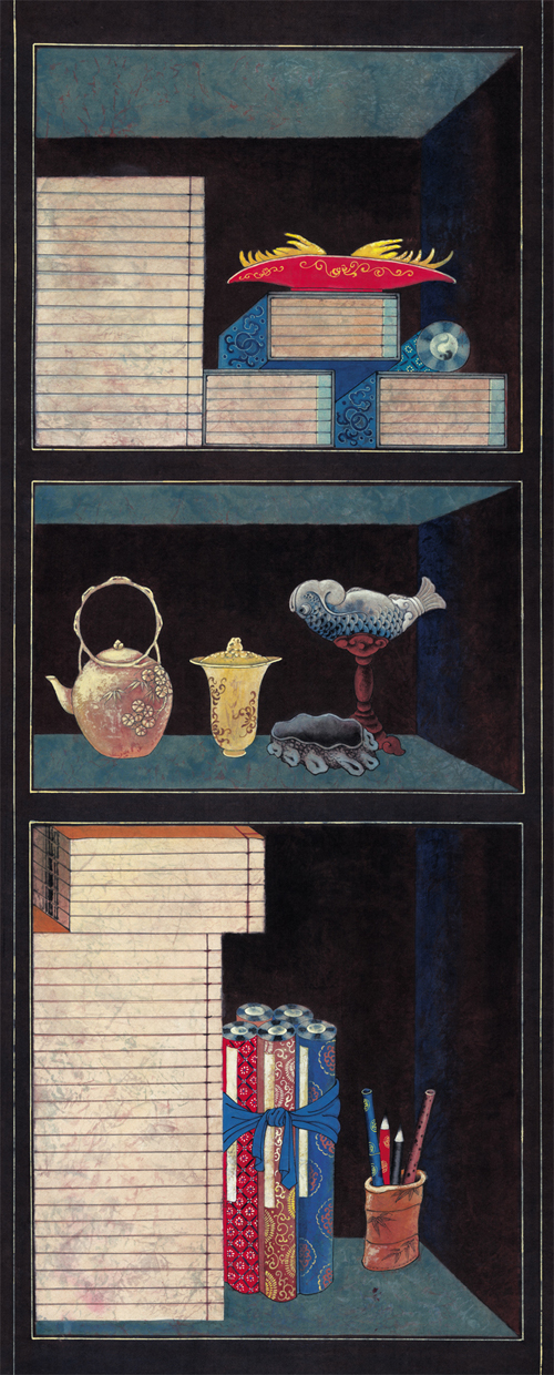 민화가인 - 책가도 (물고기)