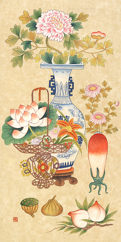 정영애 - 기명절지도