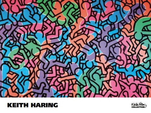 키스해링 - Untitled, 1985 (figures)