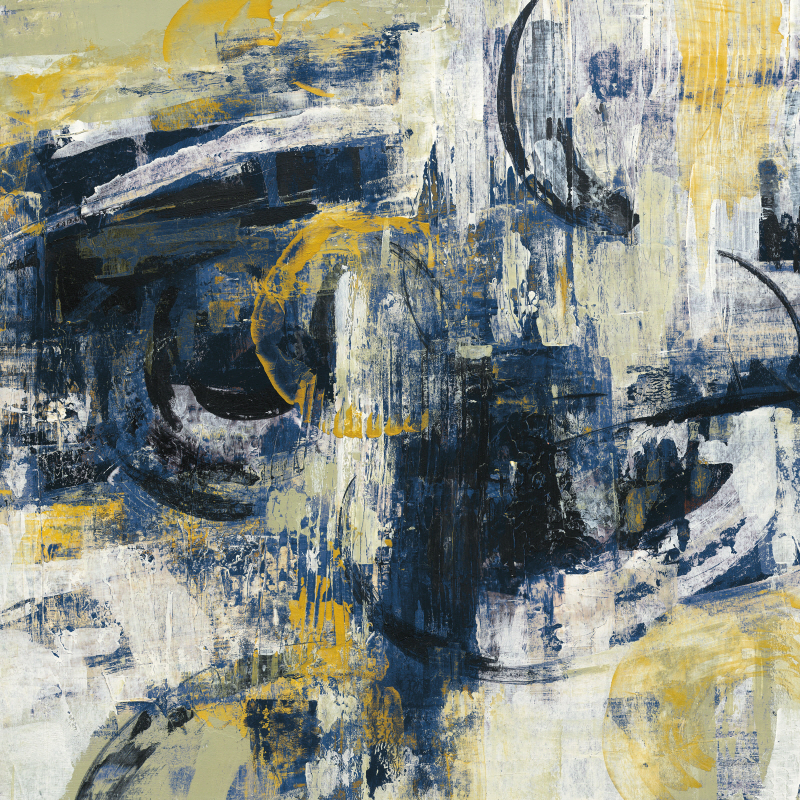 실비아 바실레바 - Graffiti Wall III Indigo Crop