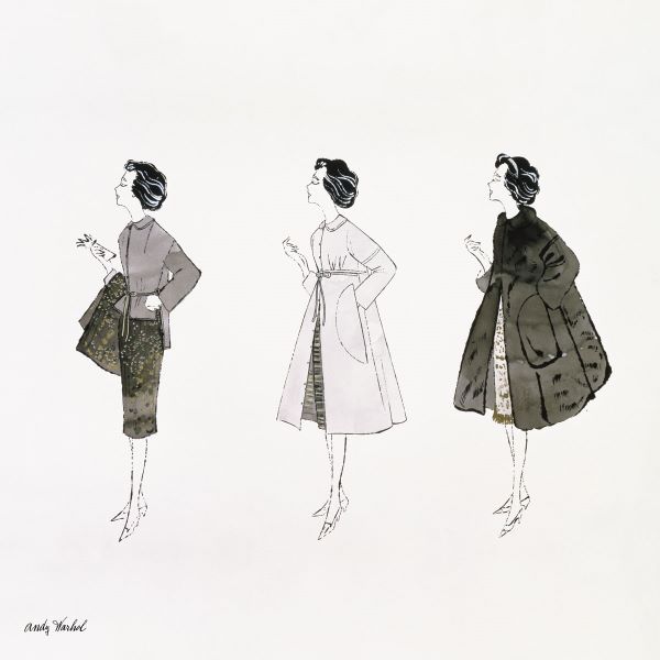 앤디 워홀 - Untitled (Three Female Fashion Figures), C. 1959