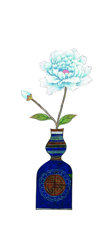 이숙자 - WHHACHHO 꽃병 파랑