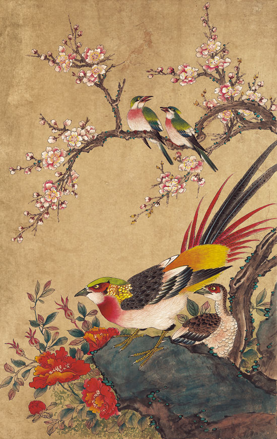 민화가인 - 화조도6폭병 6