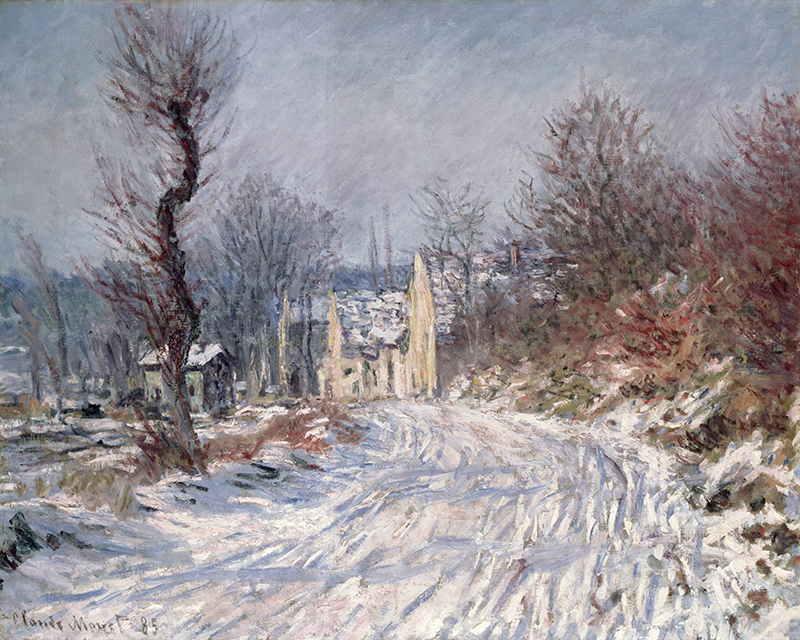 클로드 모네 - The Road at Giverny in Winter, 1885