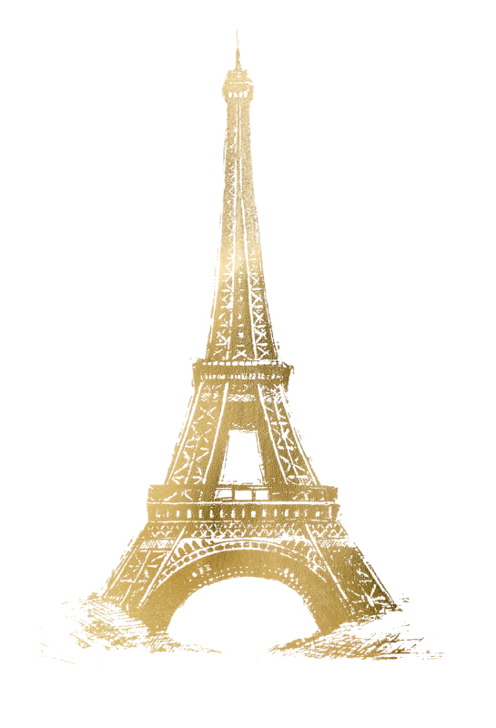 비젼 스튜디오 - Gold Foil Eiffel Tower