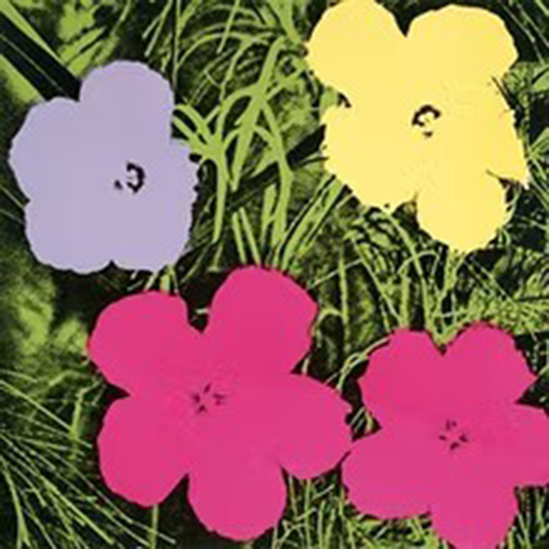 앤디 워홀 - Flowers, C.1964 (1 Purple, 1 Yellow, 2 Pink)