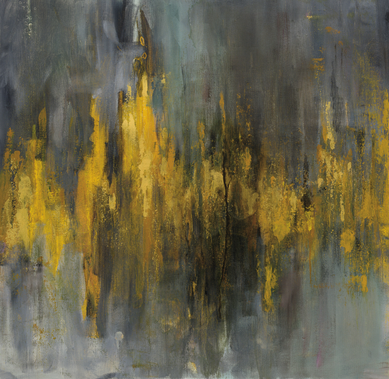 단후이 나이 - Black and Gold Abstract