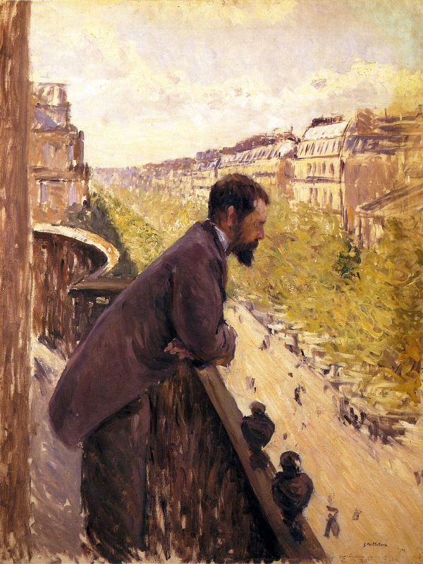 구스타브 카유보트 - Man on a Balcony, 1880