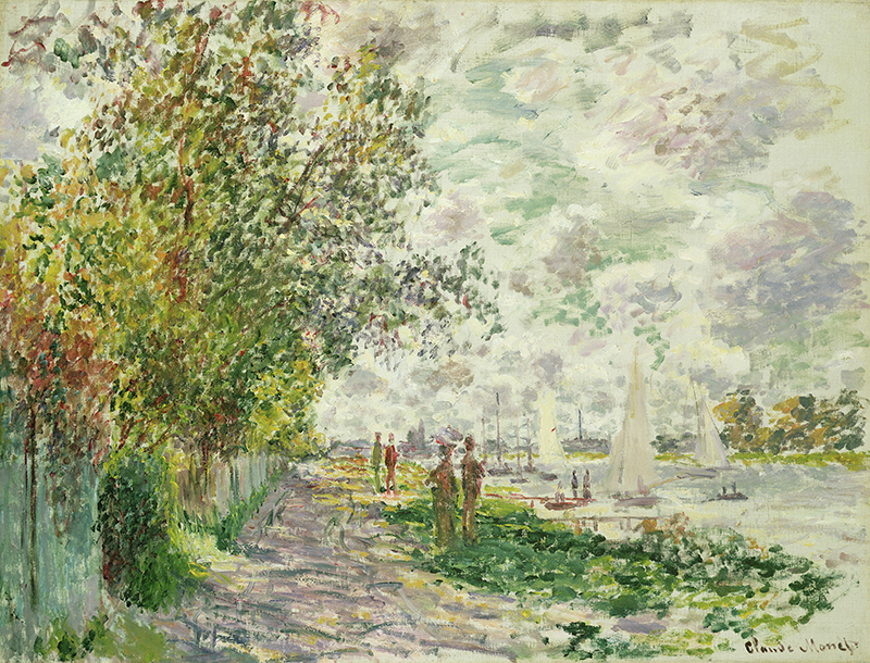 클로드 모네 - The Riverbank at Gennevilliers, c.1875