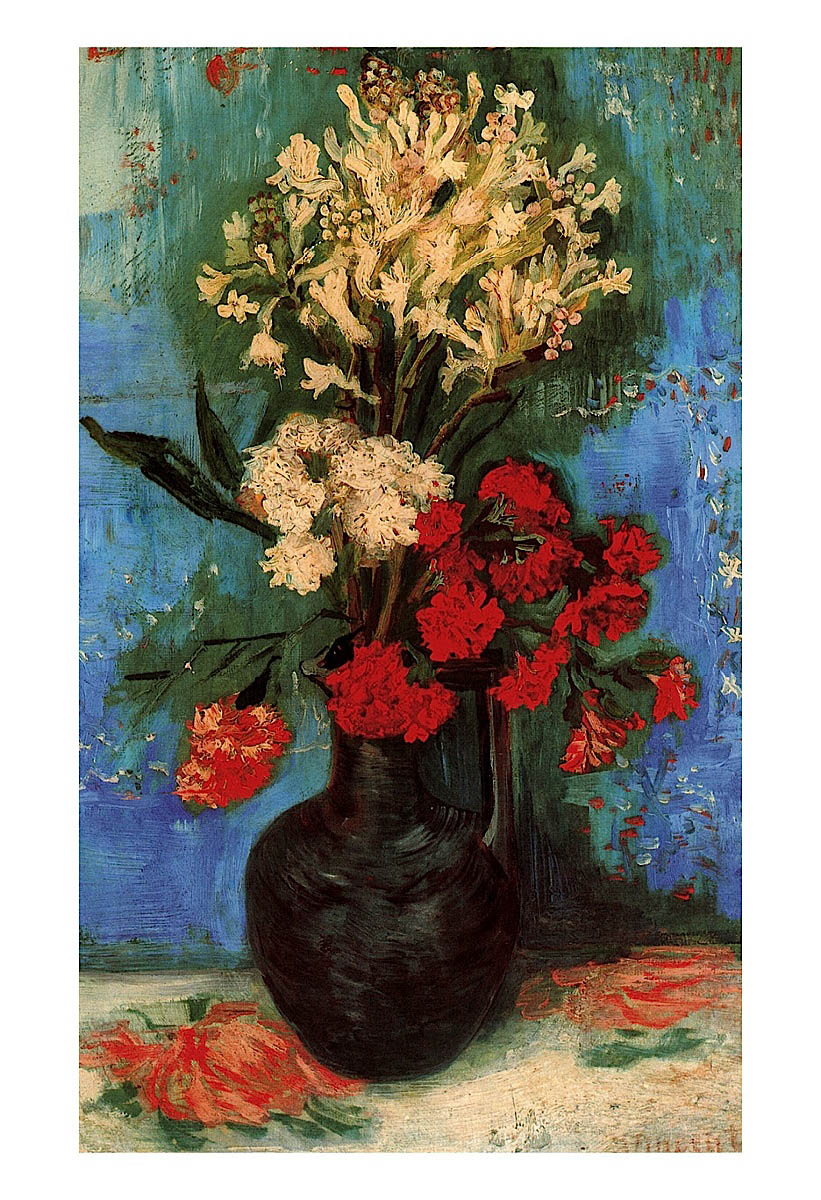 빈센트 반 고흐 - Vase with Carnations and Other Flowers, 1886