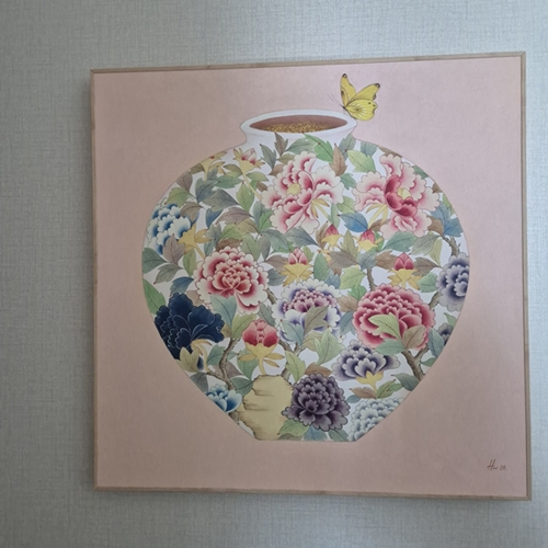 현관에 걸어둘 달항아리그림을 검색하…