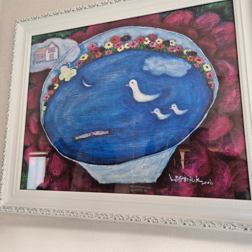 화분 속의
작은 연못이지만
그림…